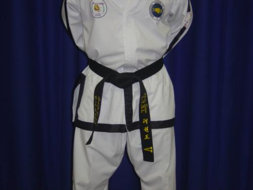 Tieing the TaeKwonDo Belt Looking sharp at all classes.